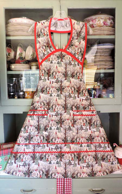 1940 apron Christmas country church