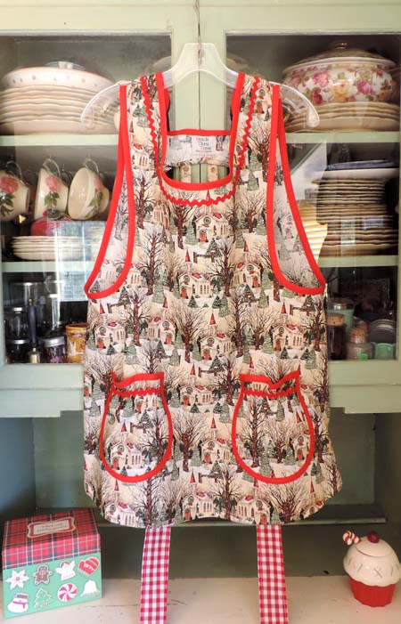 Christmas country church apron
