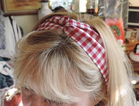 Lucy Hair Wrap in Red Gingham